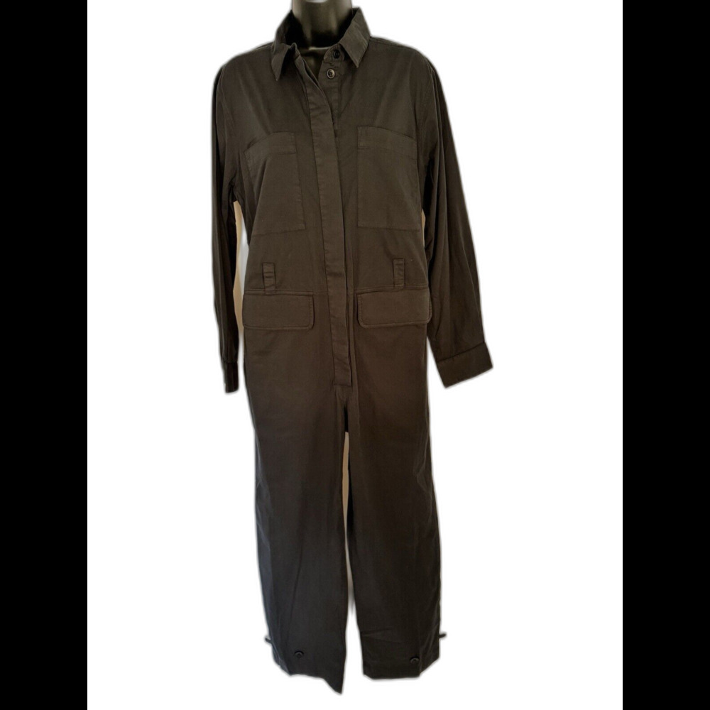 Thakoon Women’s Coverall Jumpsuit Long Sleeve size medium Navy Blue NEW